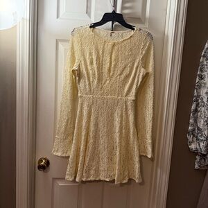 Free People Cream Lace Dress